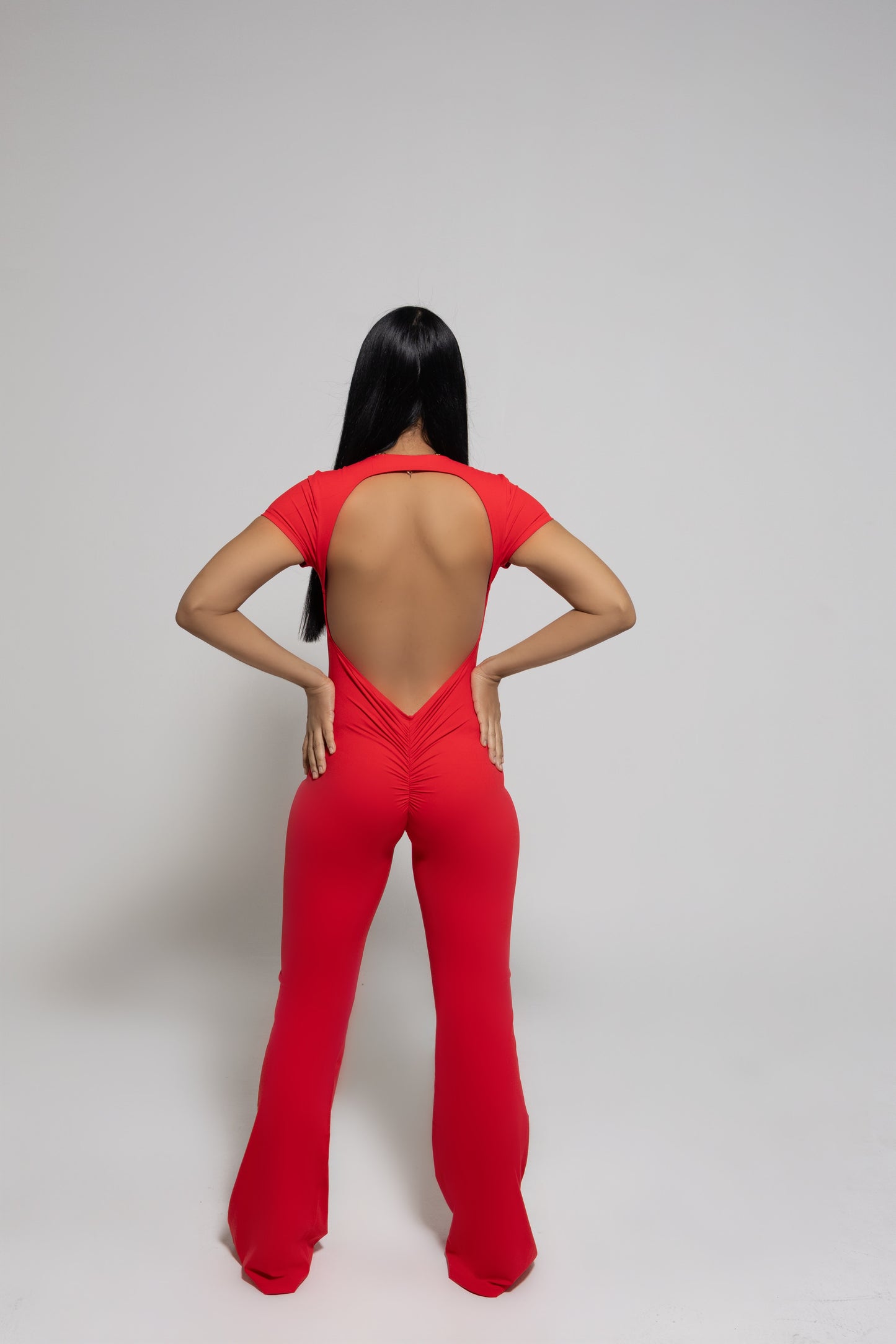 FLARE PANTS BACK OUT JUMPSUIT