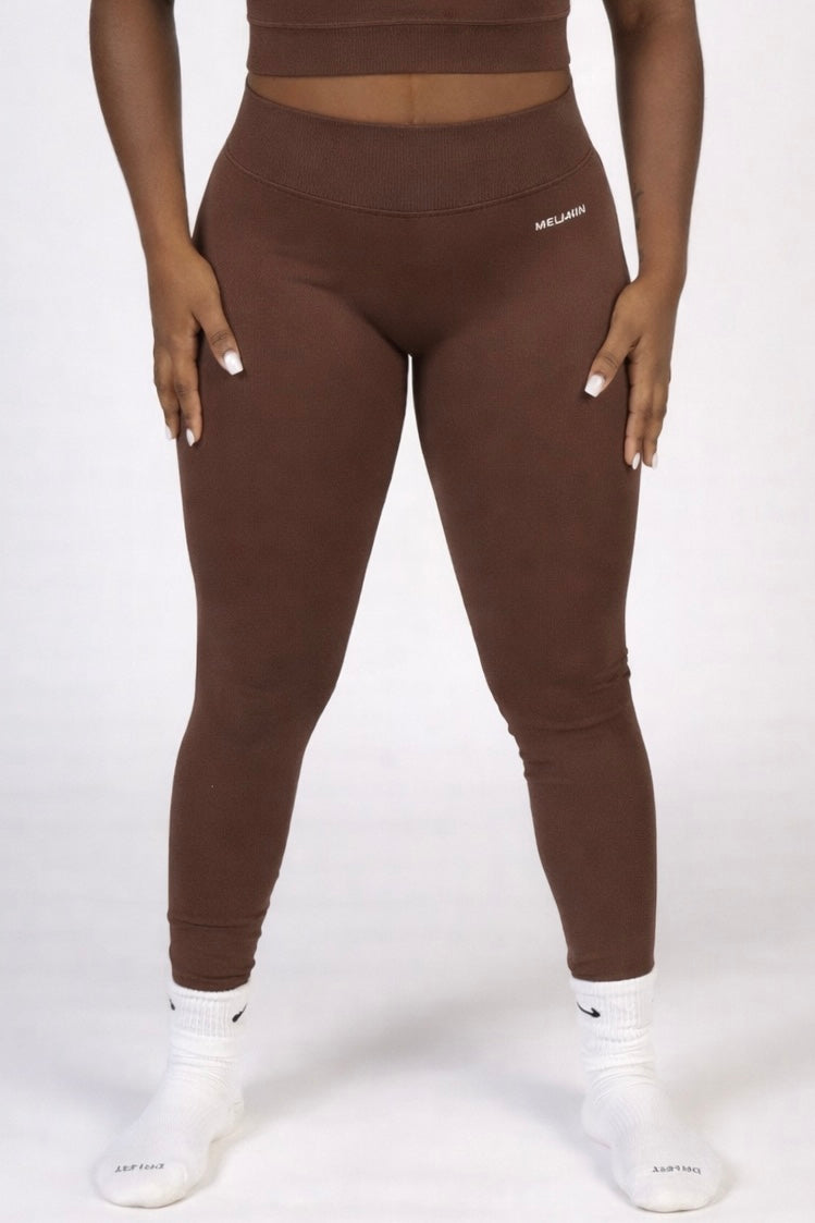 BROWN SEAMLESS LEGGINGS