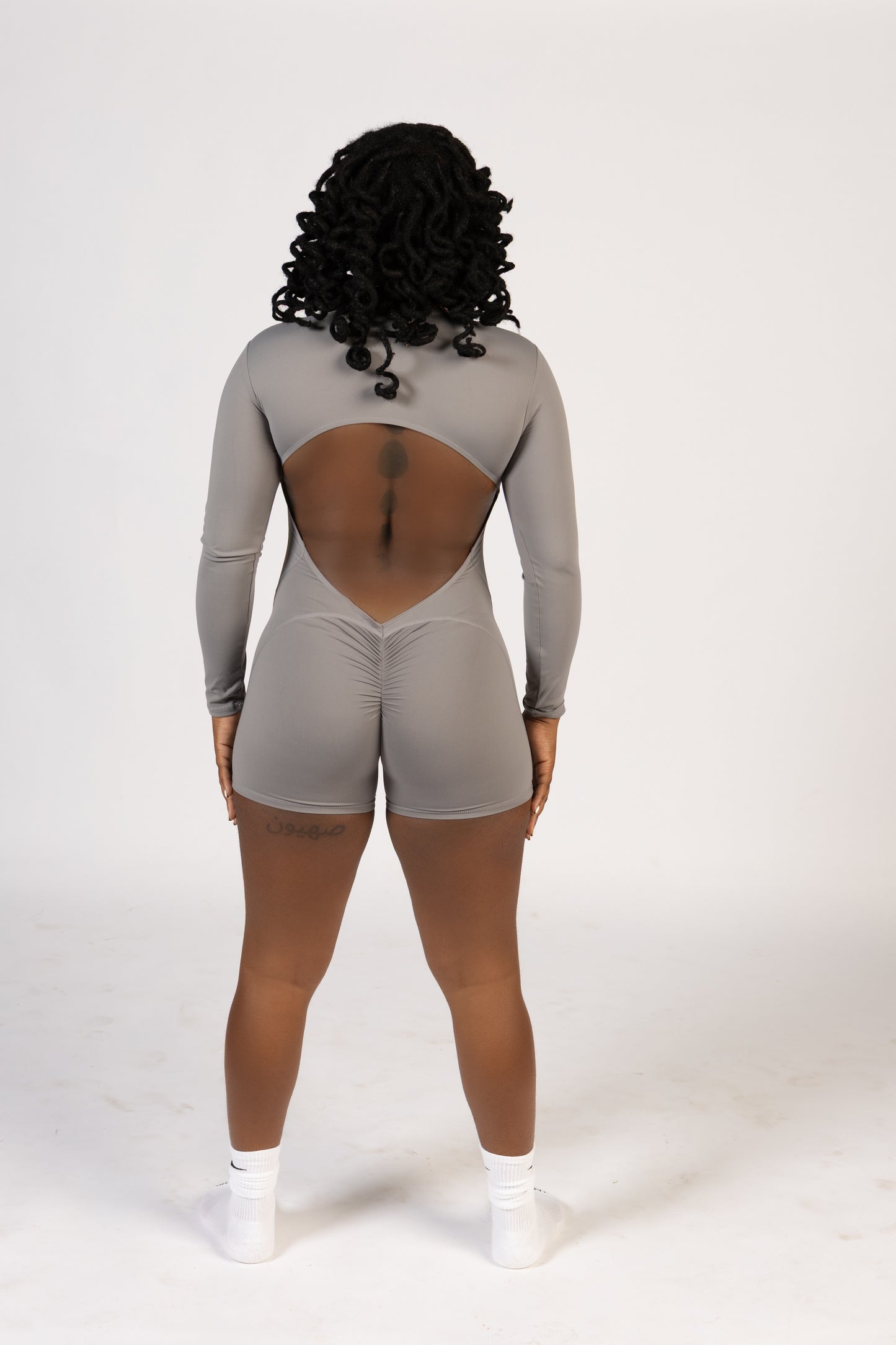 LONG SLEEVE BACK OUT ZIP UP ROMPER