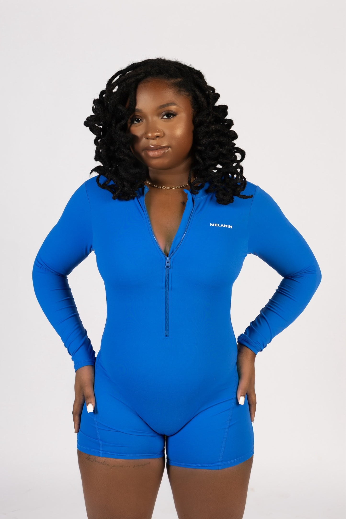 LONG SLEEVE BACK OUT ZIP UP ROMPER