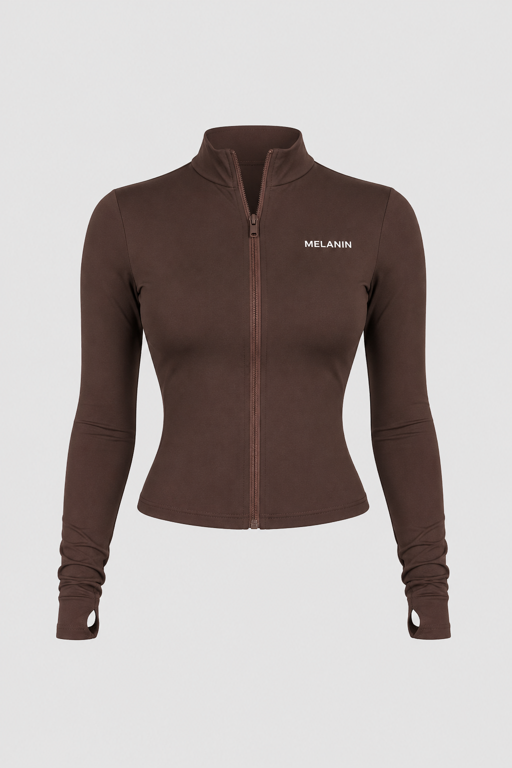 MOCHA SCULPT ZIP UP JACKET