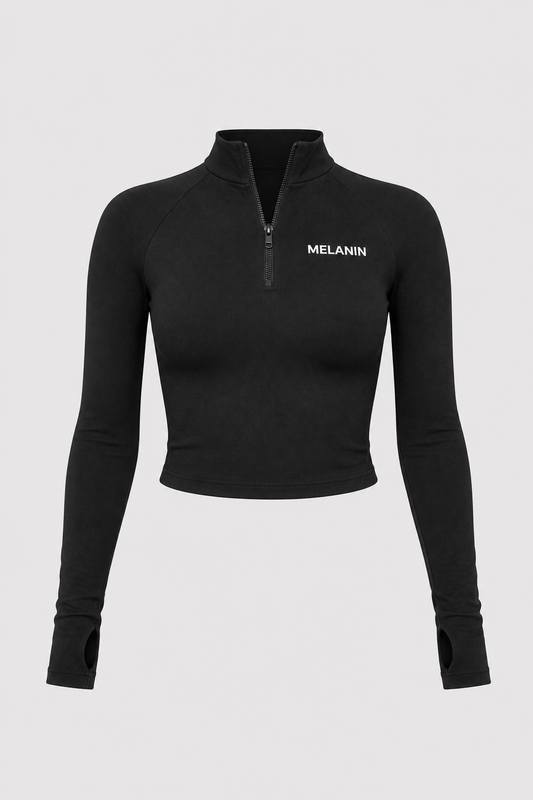 BLACK ZIP TOP JACKET