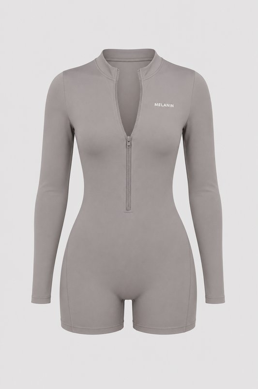 LONG SLEEVE BACK OUT ZIP UP ROMPER