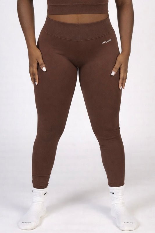 BROWN SEAMLESS LEGGINGS