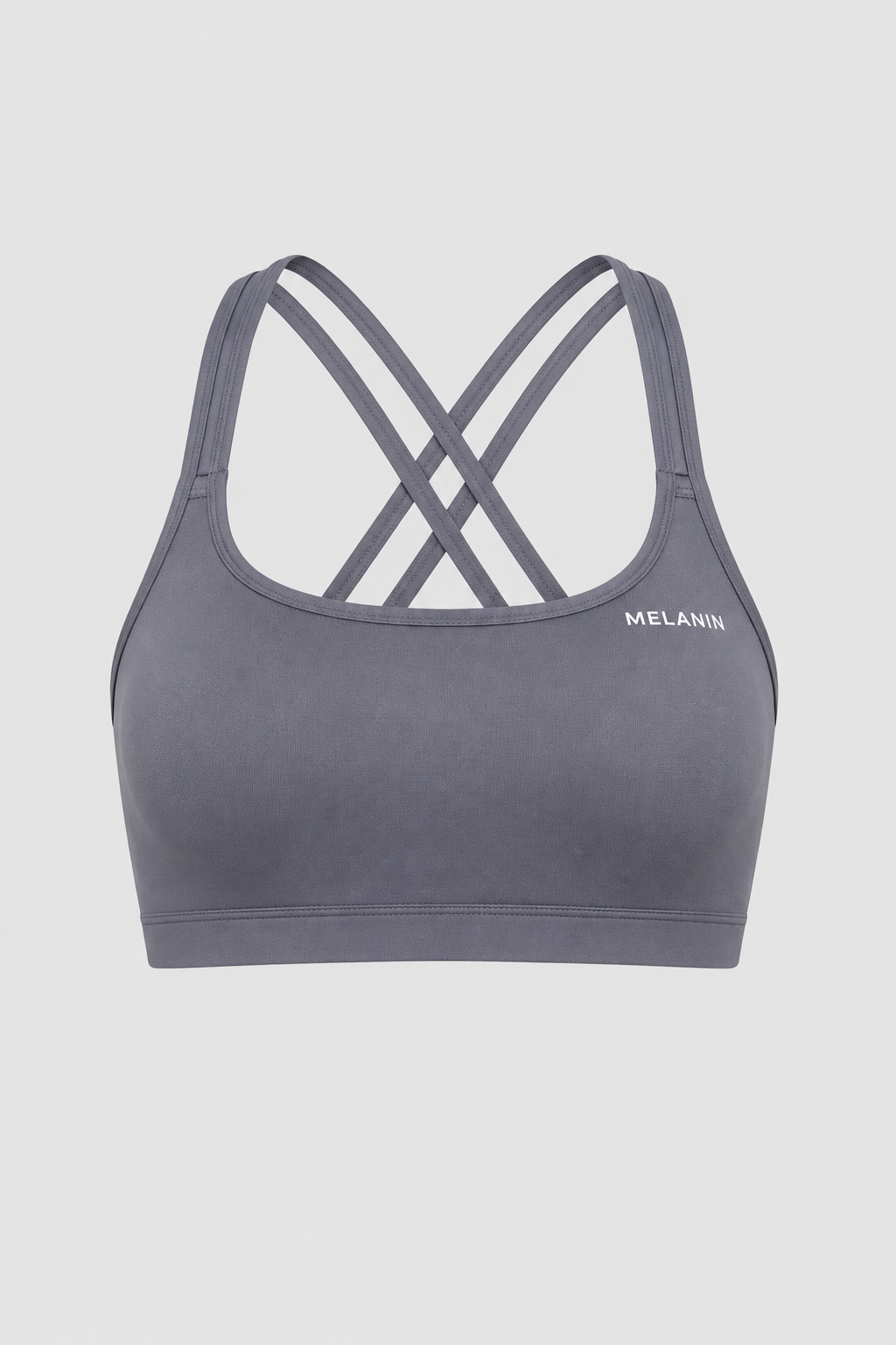 GREY CRISS CROSS BACK SPORTS BRA