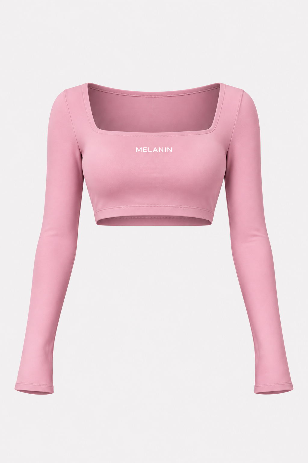 Baby Pink Long Sleeve Crop Top