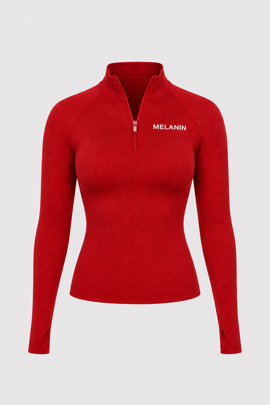RED ZIP UP TOP JACKET