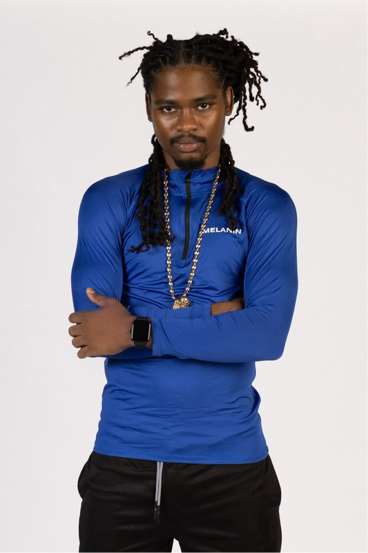 BLUE LONG SLEEVE SLIM FIT SHIRT