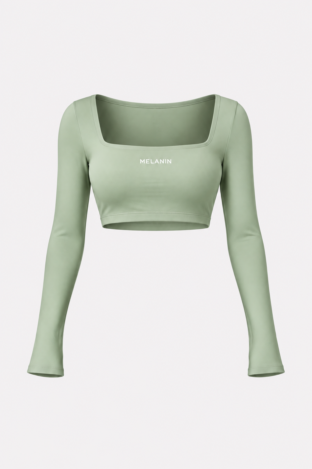 Olive Long Sleeve Crop Top