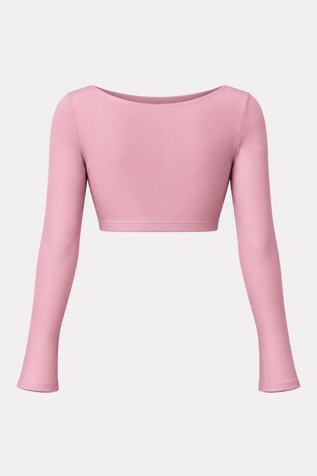 Baby Pink Long Sleeve Crop Top
